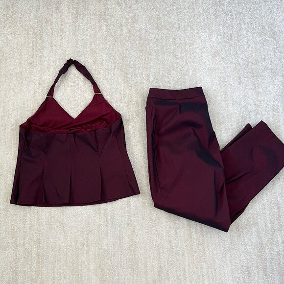 Lane Bryant Venezia Matching Trousers Halter Top Set 18 Plus - Picture 3 of 15